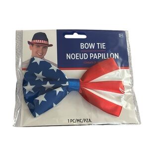 Patriotic Bow Tie with Stars and Stripes